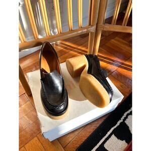 Chloé Jamie Scalloped Leather Platform Loafers